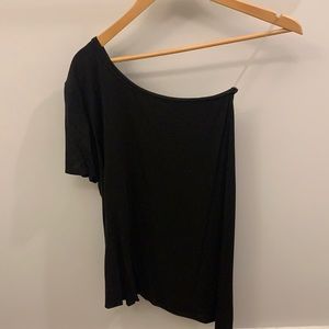 Black one shoulder top